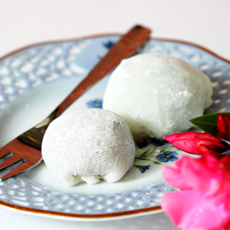 Daifuku Mochi mit Gabel