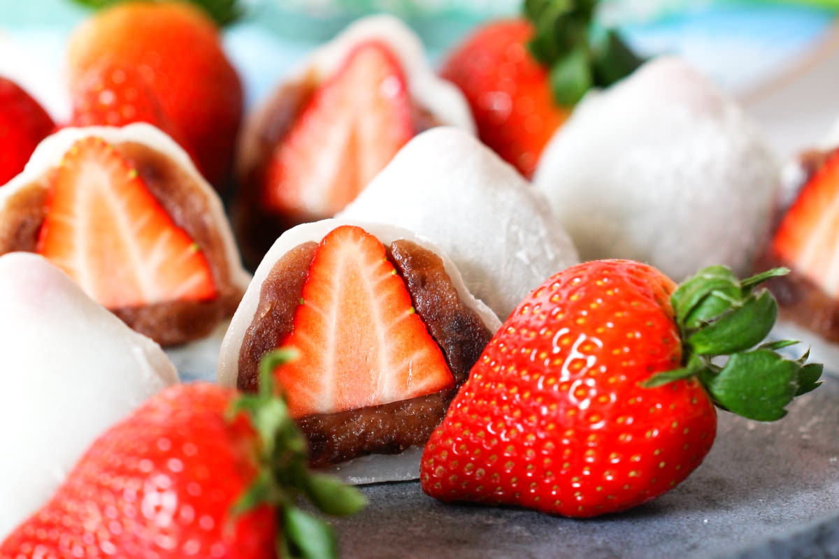 Ichigo Daifuku Mochi mit Erdbeeren Titelbild