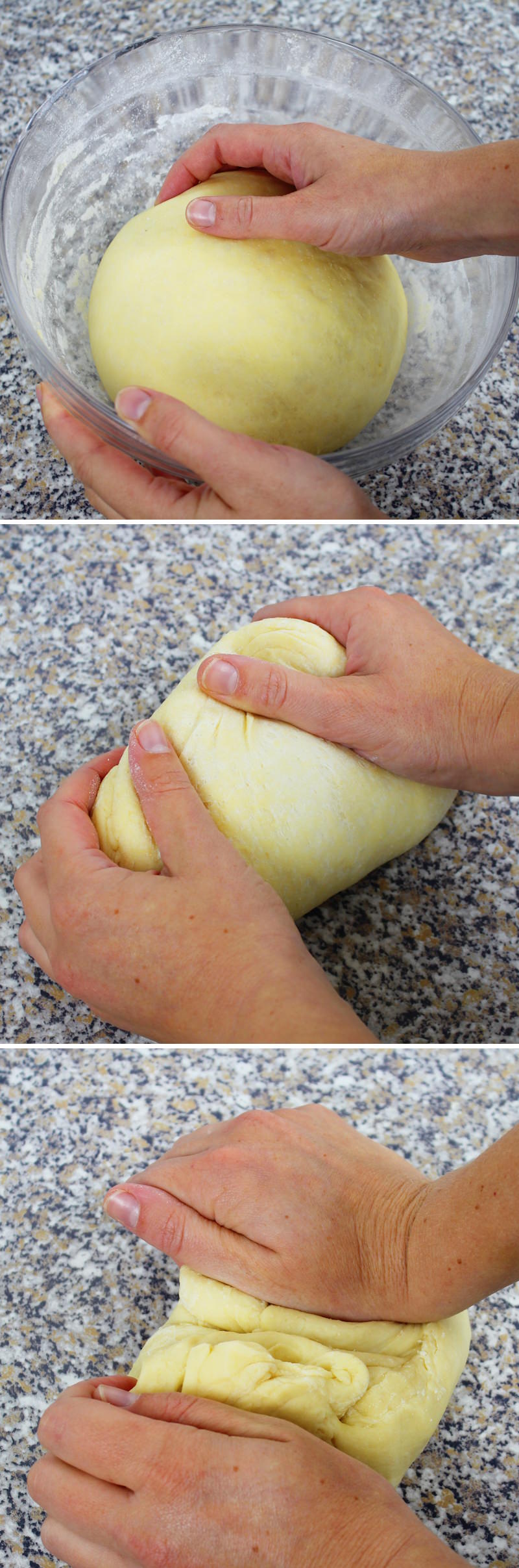 Melonpan Schritt 11 Hefeteig durchkneten