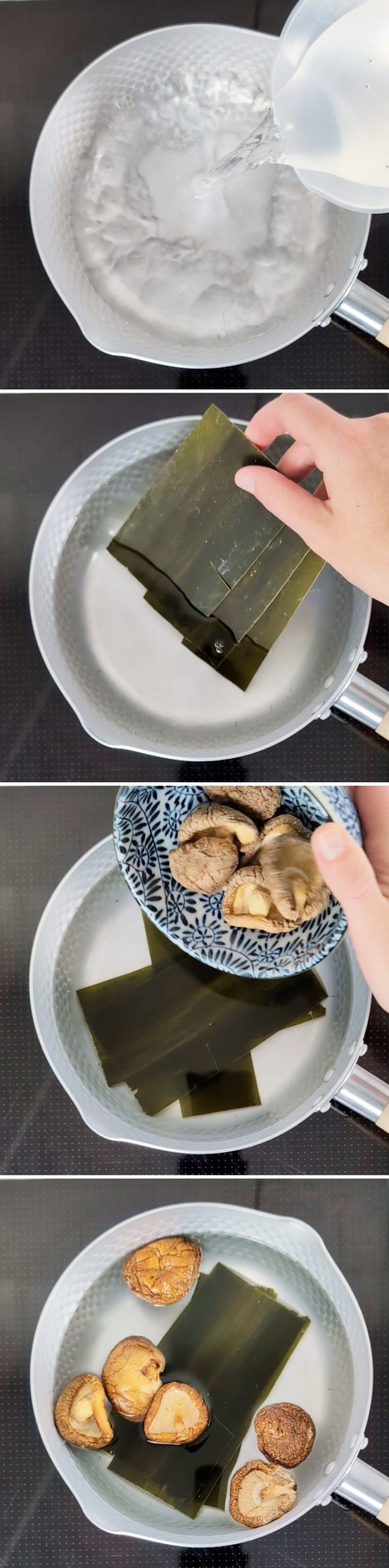 Veganes Dashi Schritt 2 Shiitake und Kombu