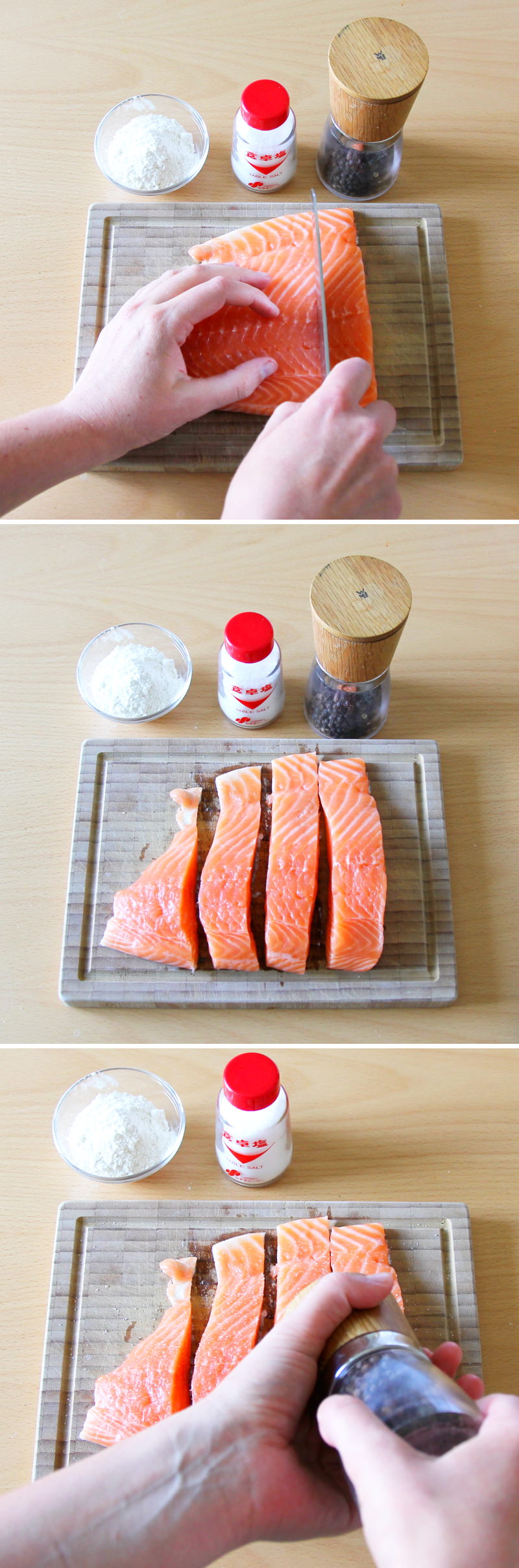 Teriyaki Lachs Schritt 3 Fisch vorbereiten