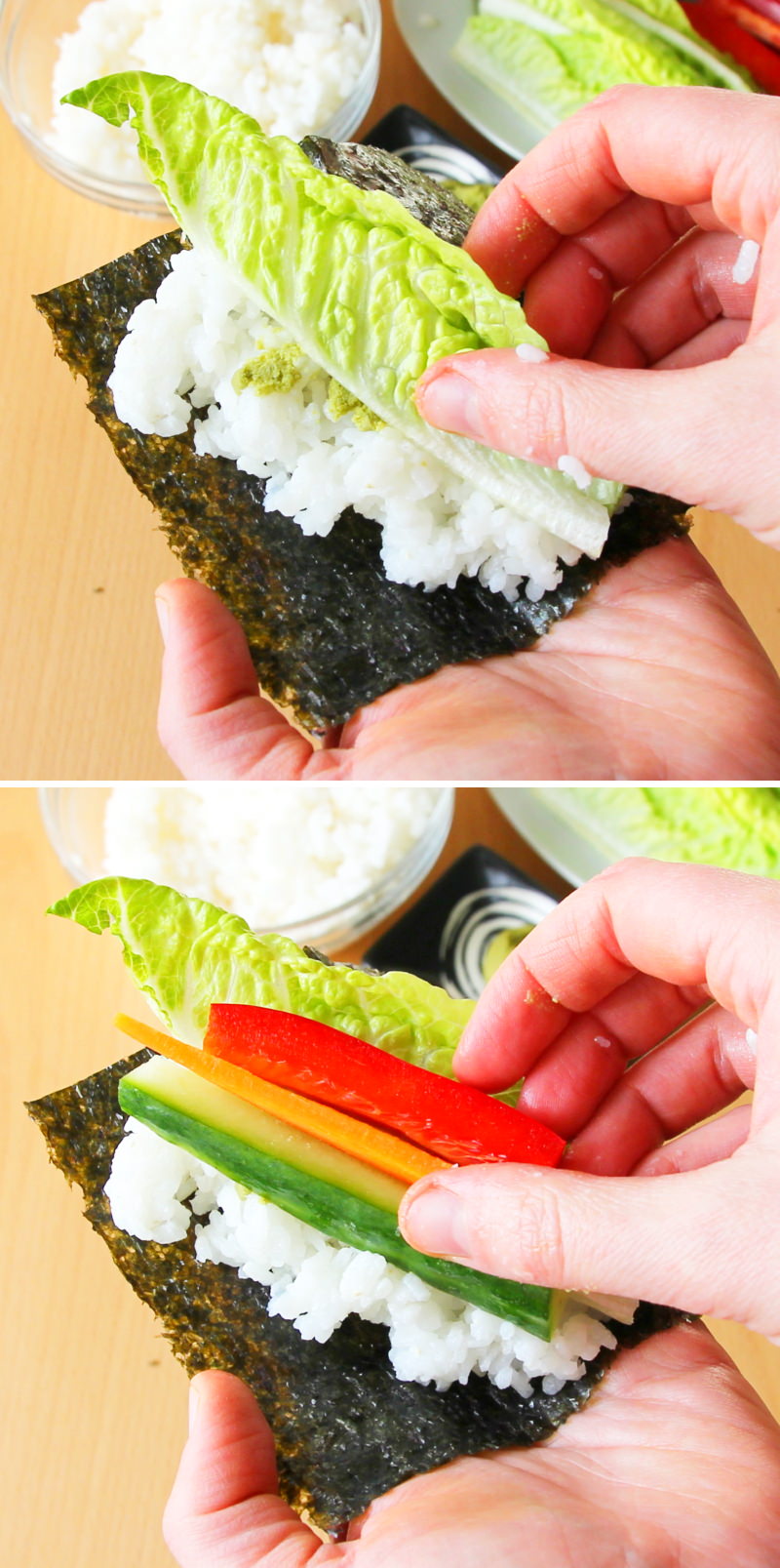 Temaki Schritt 6 füllen