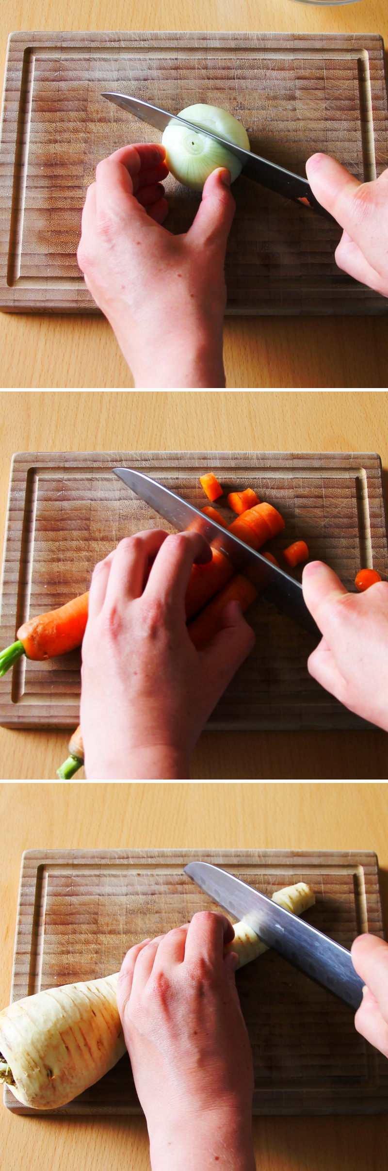 Vegetarische Ramen Schritt 2 Gemüse schneiden