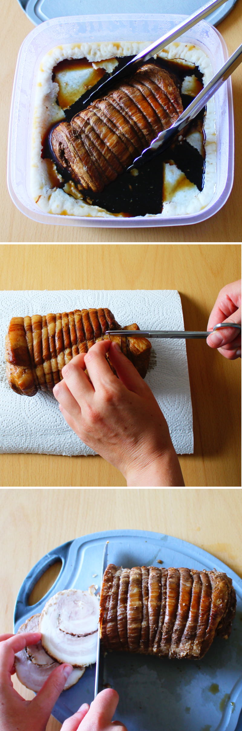 Chashu Schritt 9 Schweinebauch schneiden