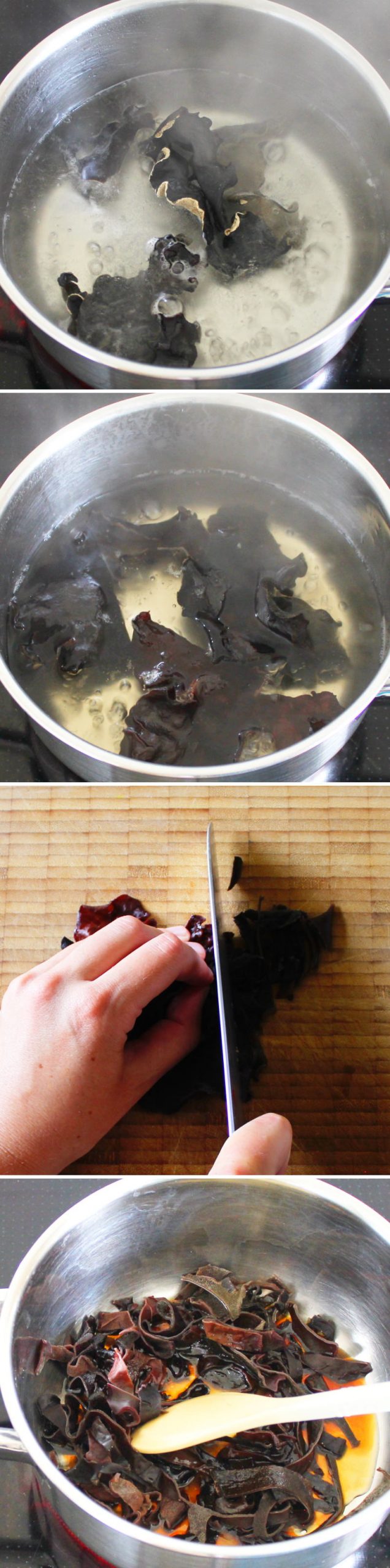 Hakata Ramen Schritt 3 marinierten Black Fungus Pilze zubereiten