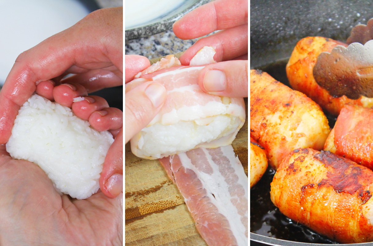 Nikumaki Onigiri Schritt für Schritt