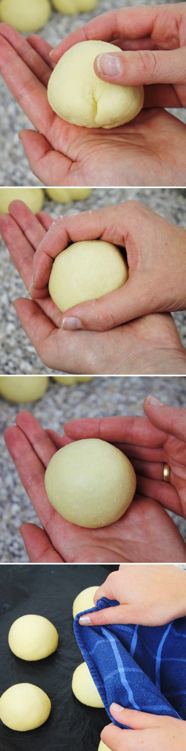 Anpan Schritt 13 Brötchen mit Füllung gehen lassen