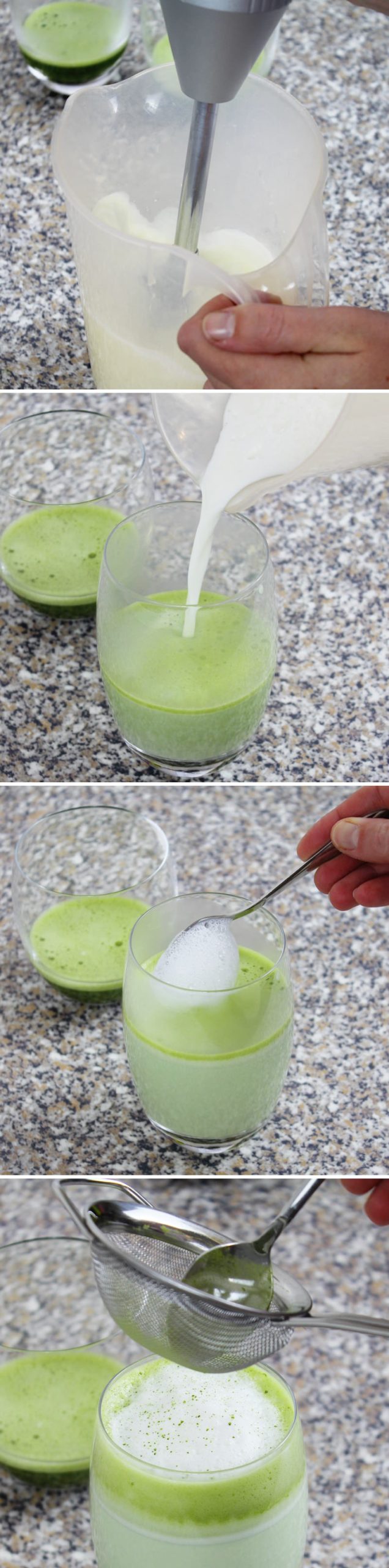 Matcha Latte Schritt 5 zusammenstellen