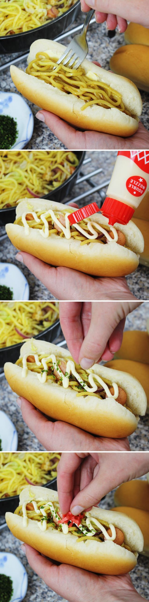 Yakisoba Pan Schritt 10 zusammestellen