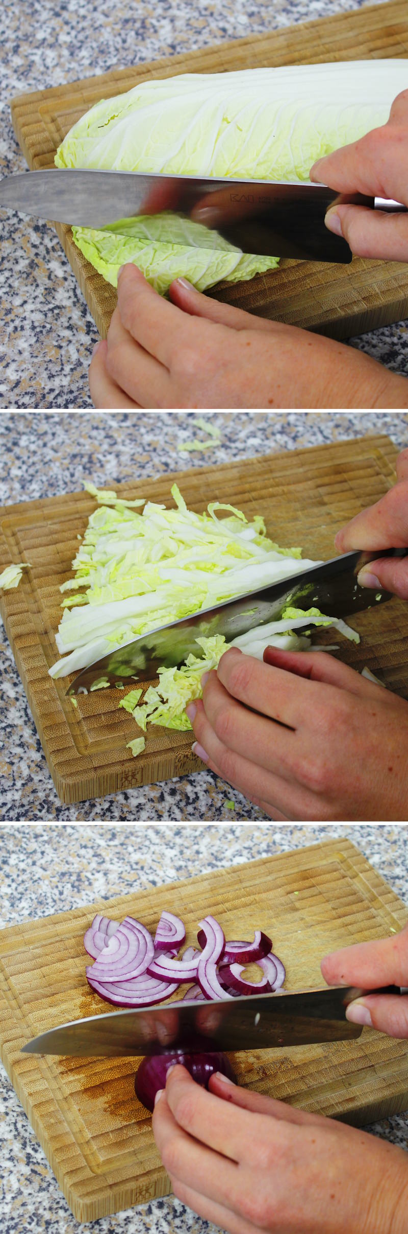 Yakisoba Pan Schritt 2 Gemüse schneiden