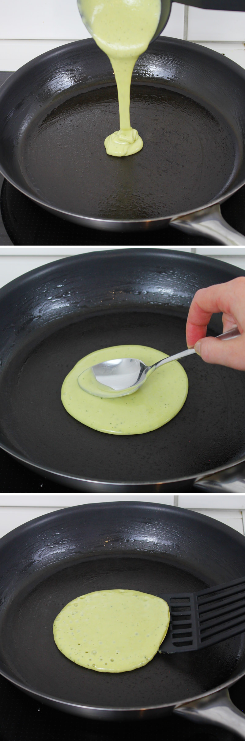 Matcha Dorayaki Schritt 6 Pfannkuchen backen