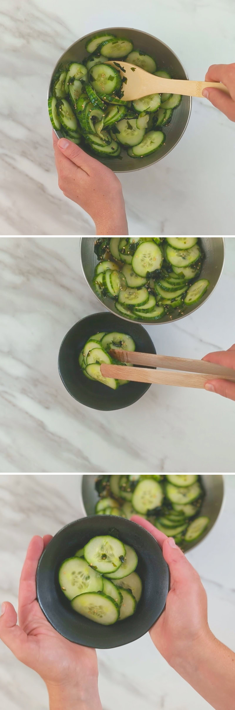 Japanischer Gurkensalat Schritt 7 Vermischen